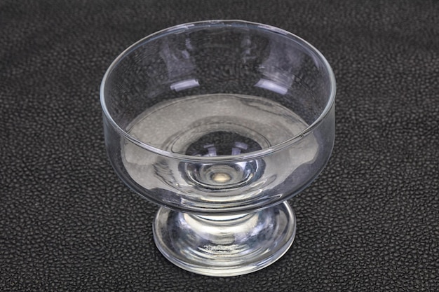 Empty glass bowl