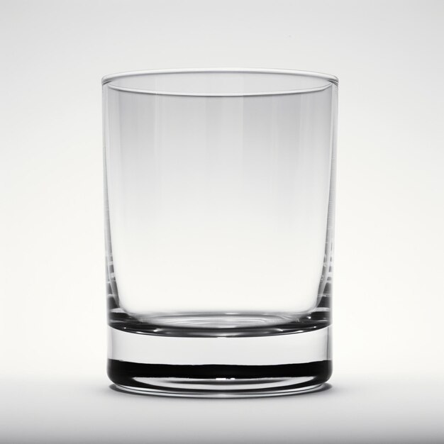 Empty glass isolated on white background AI Generative