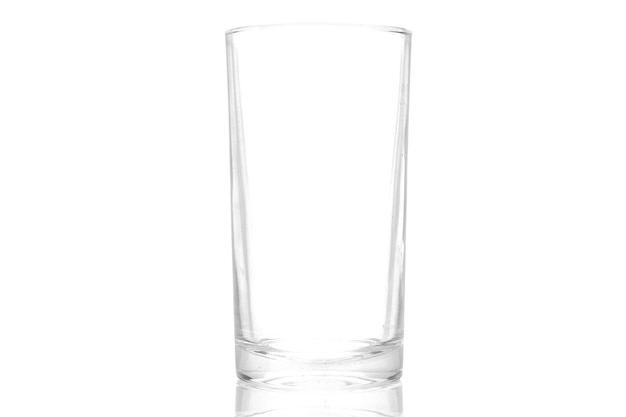 Empty glass isolated on white background