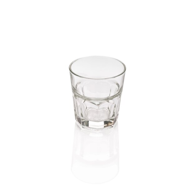 Empty glass isolated on a white background