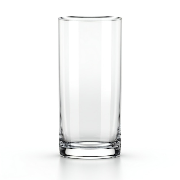 Empty glass isolated on white background