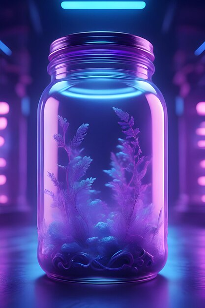 empty glass jar violet