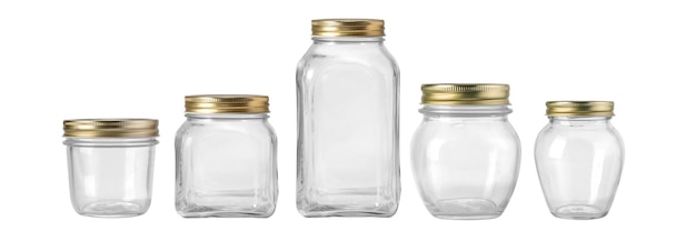 Empty glass jar