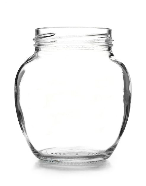 Empty glass jar