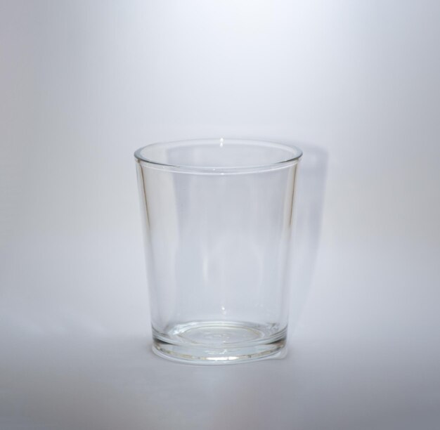 Empty Glass of water isolated on white.