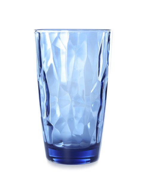 Empty glass on white background