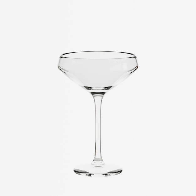 Empty glass on white background