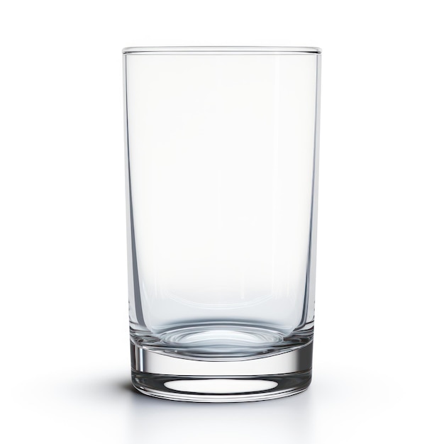 Empty glass on white background