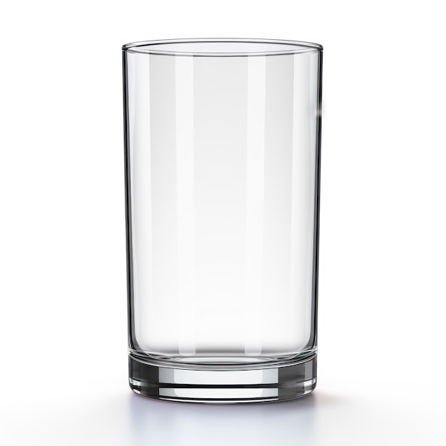 Empty glass on white background