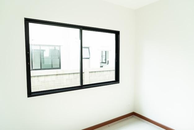 empty glass window and door in home