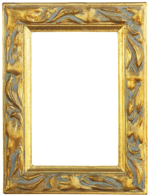 Empty golden frame