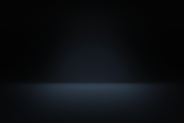 Empty gradient black backdrop wallpaper studio floor template of abstract light dark background space or blank illustration room and spotlight product display stage on presentation ground platform