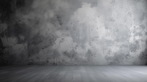 Empty Gray Color Texture Wall Studio Background