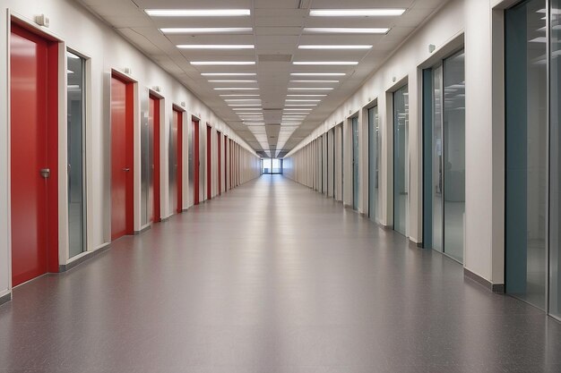 Empty hallway in a office building ar c v