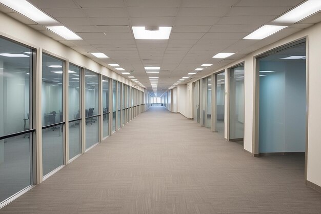 Empty hallway in a office building ar c v