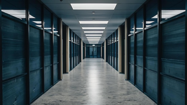 Empty hallway in a office building