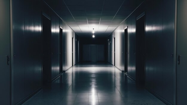 Empty hallway in a office building