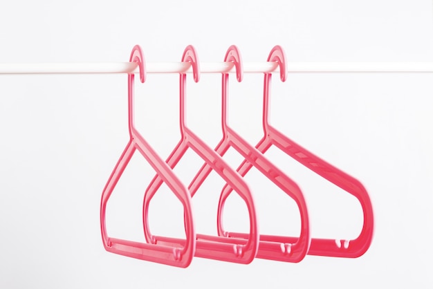 Empty hangers on the bar