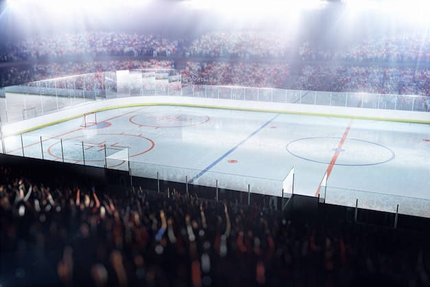 Arena di hockey vuota