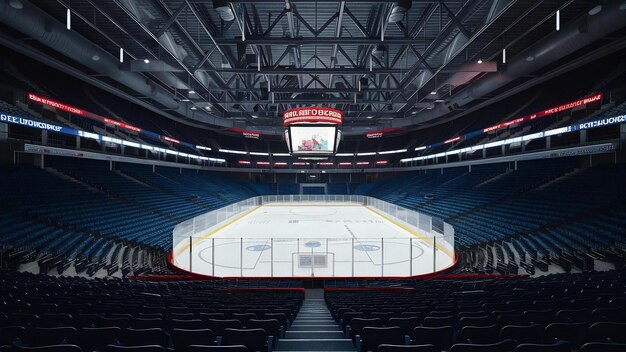 Empty hockey arena