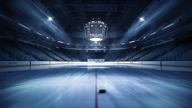 Empty hockey arena