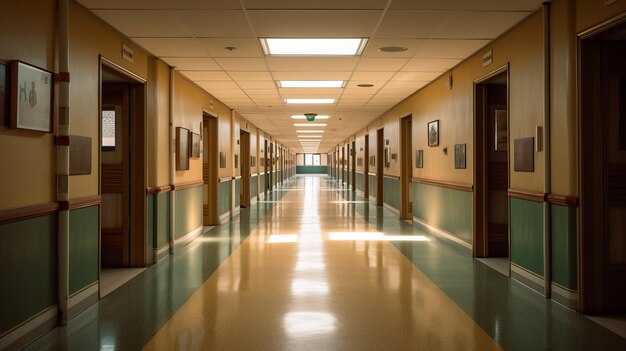 Empty Hospital Corridors