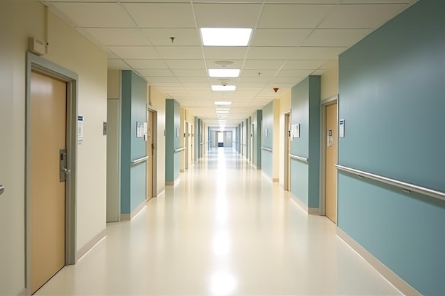 empty hospital hallway professional advertising photography