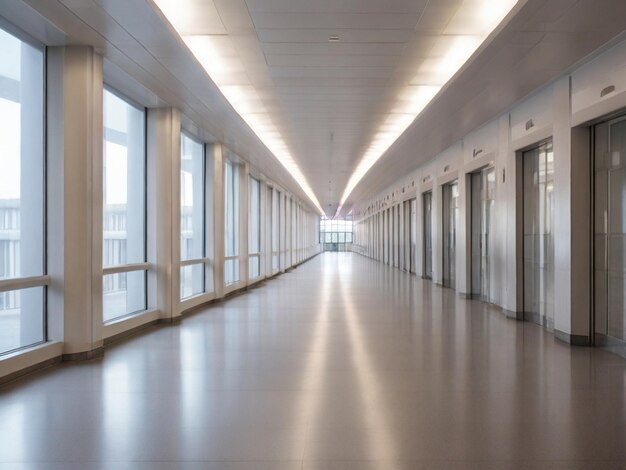 Empty hospital lobby