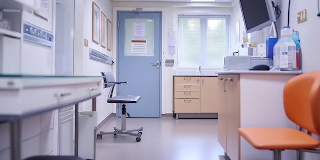 Photo empty hospital room with modern medical equipment clean and organized interior of a clinic health care setting ai