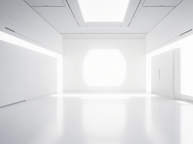 Empty Illuminated Space Editorial Photography