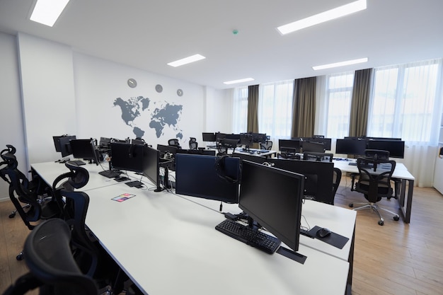 Empty Interior Of Modern Design Open Plan Start up Office