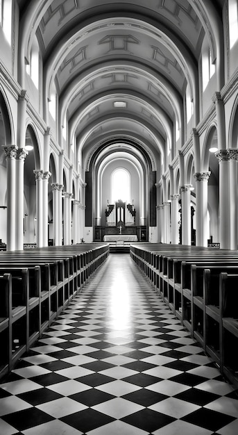 пустой большой церковный собор