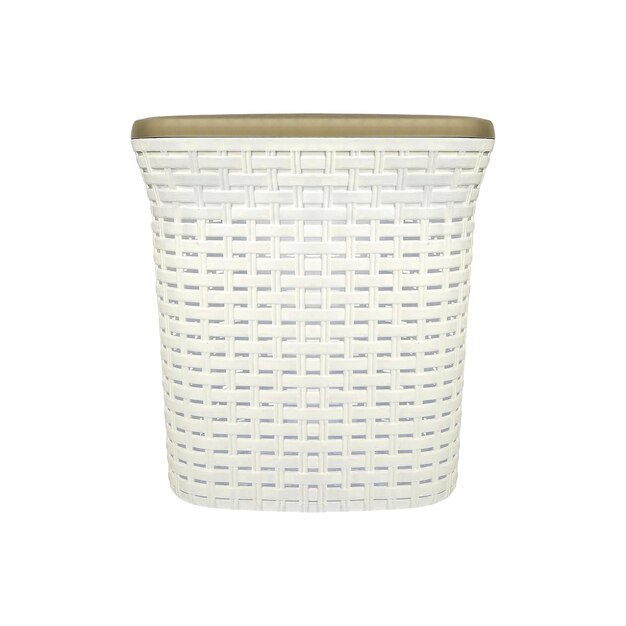 Photo empty laundry basket isolated