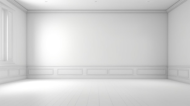 Empty light white room background AI generated image