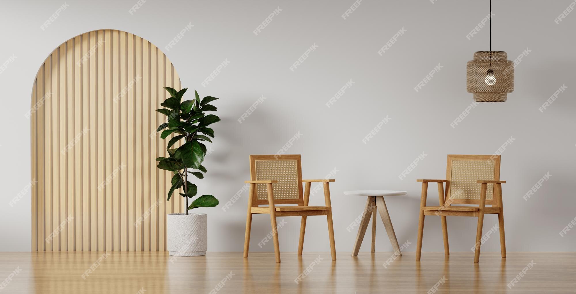 Premium Photo | Empty living room with white wall minimalist ...