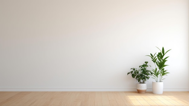 Empty Living Room With White Walls Highquality Realistic Photography