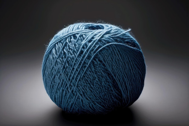Empty long textile ball of thread for sewing and knitting