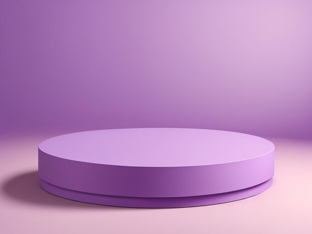 Empty magenta cylinder podium floating on violet background 3d empty purple pedestal mockup space f