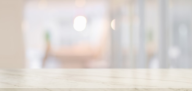 Empty marble desk with copy space