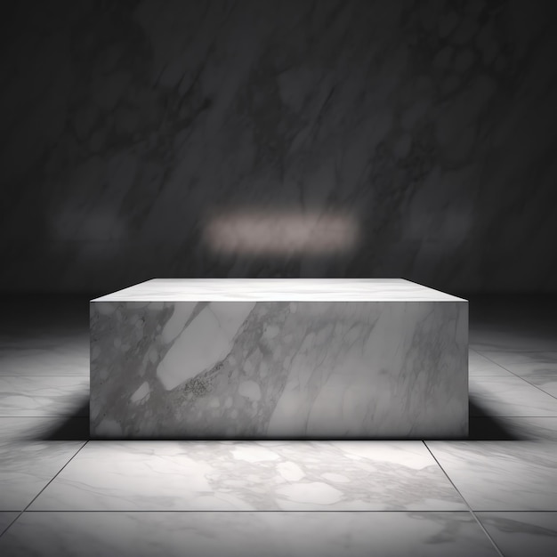 Empty marble minimal podium