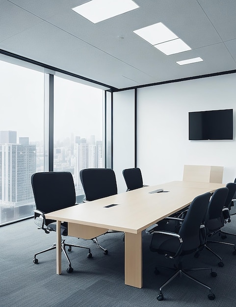 Empty meeting room in office