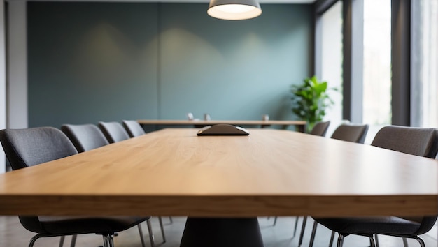 Photo empty meeting table