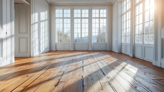 Empty Modern Apartment Room of Modern Design Space and Light