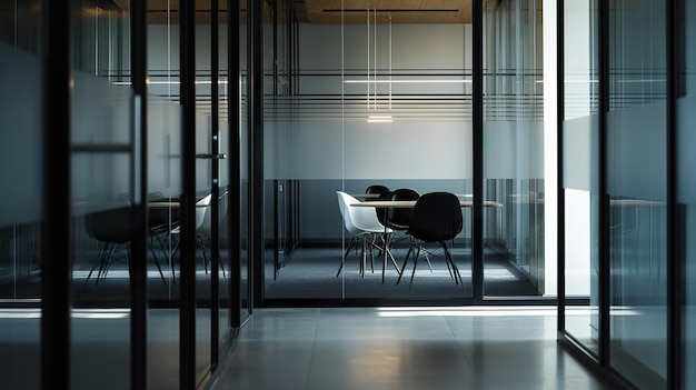 Photo empty modern meeting room in office