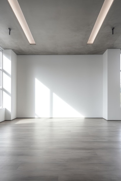 Photo empty modern room with minimalist design and color ai generated illustration