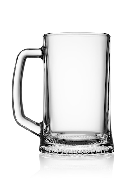 Empty mug for beer isolated on white background