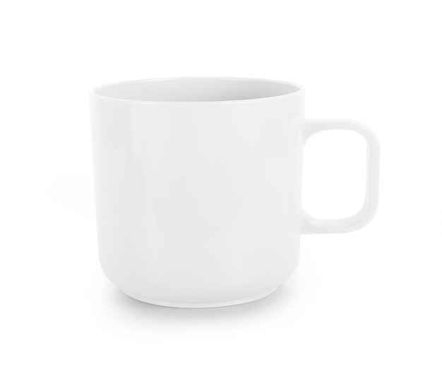 Empty mug isolated on white background.