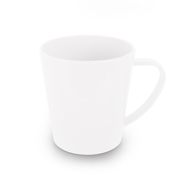 Empty mug isolated on white background