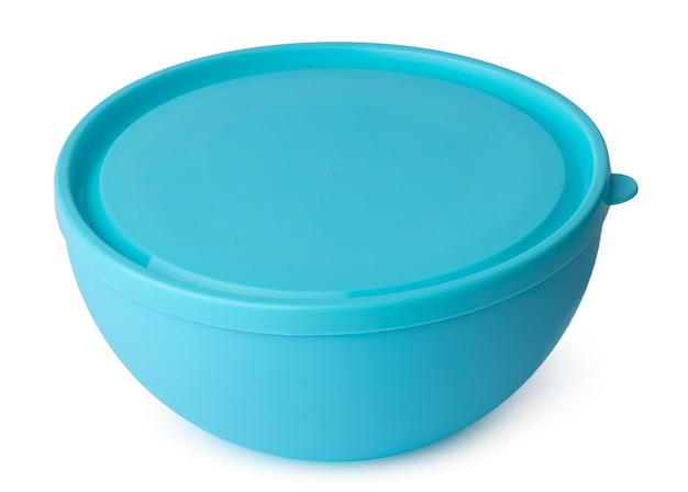 Empty new plastic bowl isolated