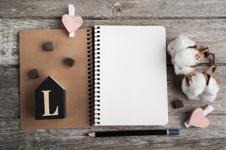 Photo empty notebook background
